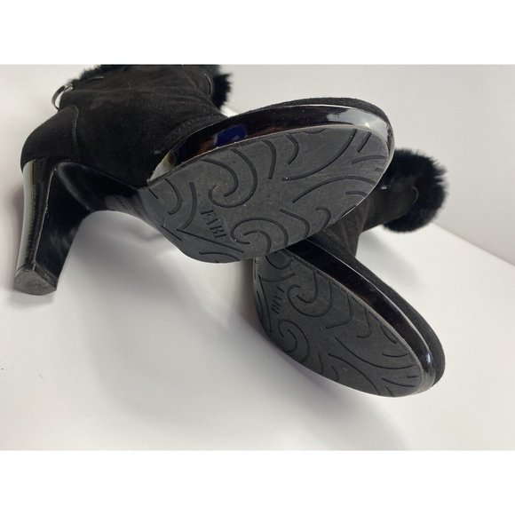 fabi femme womens heel boots black Brand New Size 37 1/2 Made In Italy - Picture 5 of 8